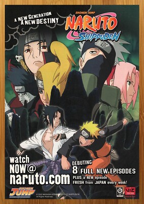 2004 Naruto Shippuden Vintage Print Ad/Poster Retro Manga Anime Promo Art 00s