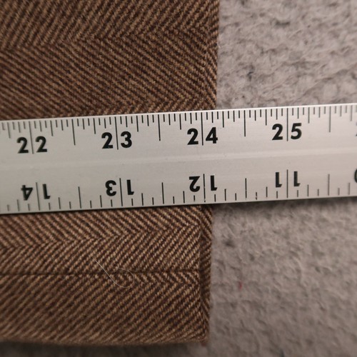 Tweed Jacket M Brown Herringbone Check 100% Wool Cashmere Flannel Blazer 40R - Picture 19 of 19