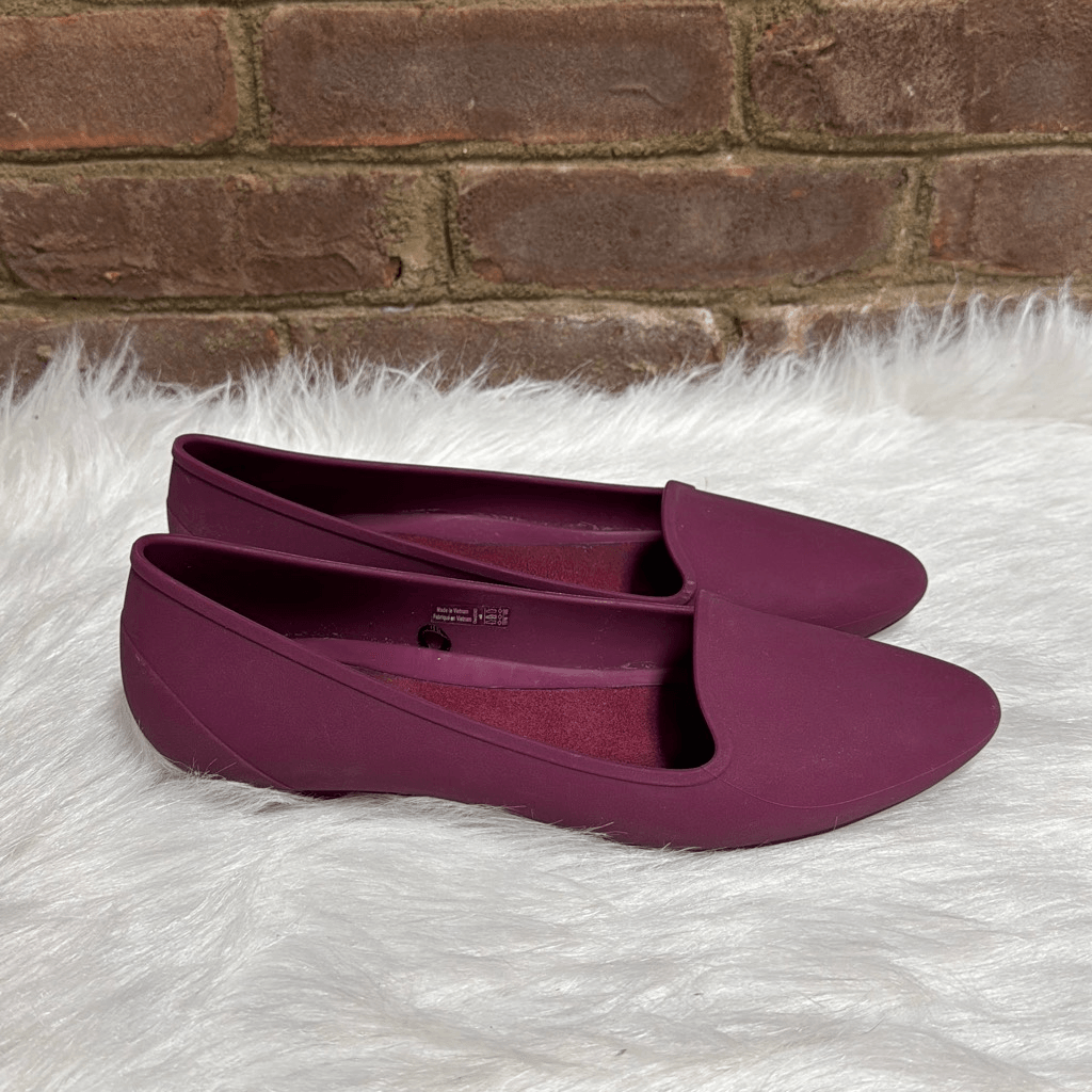 Crocs Womens Mammoth Magenta Pink Fleece Lined Pointed Toe Ballet Flats  Size