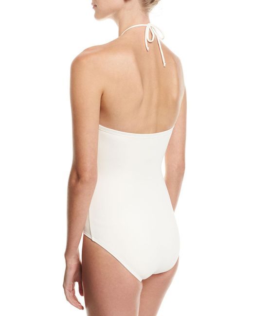 NWT Vince Camuto Swimsuit TASSEL-ACCENT 1 ONE-PIECE Ivory size 6