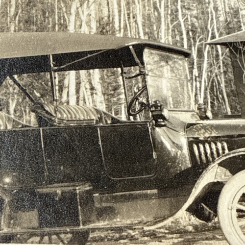 1920s Photo Model T Man Forest House Snapshot - Picture 6 of 14