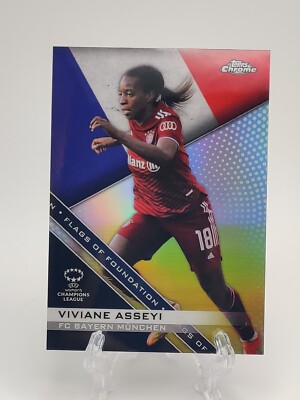 2021-22 Topps Chrome Women s UEFA Viviane Asseyi #FF-7 Flags Of Foundation