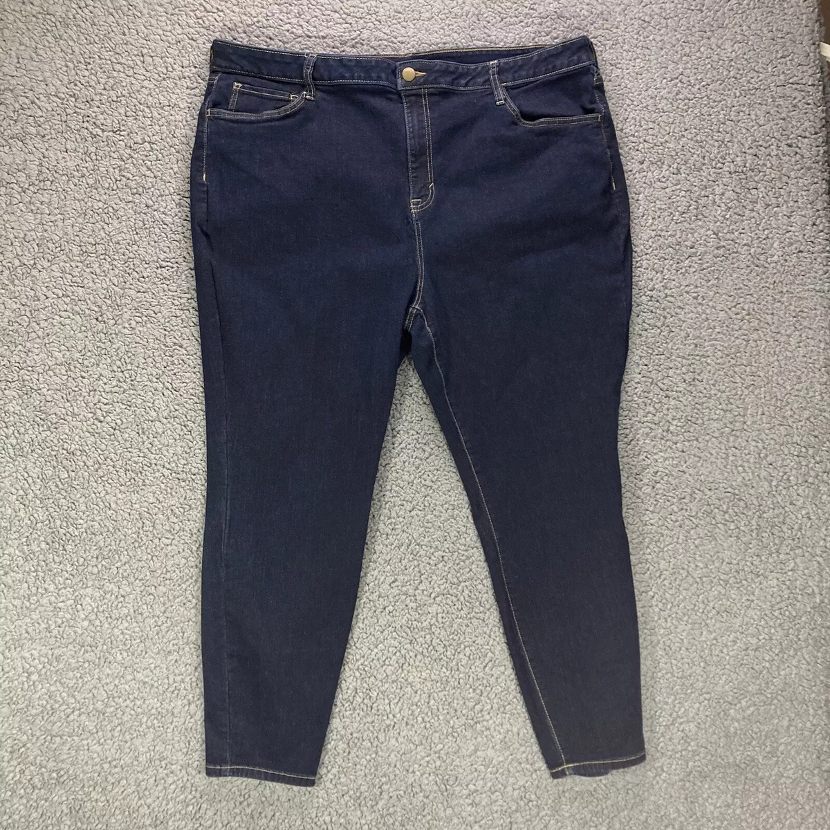 Evri High Rise Skinny Jean Womens 24 Plus Dark Stretch Denim Ankle