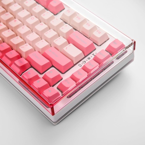 📦 YUNZII Acrylic Keyboard Cover – Dustproof Protector for 75%/84-Key - pink - Picture 2 of 5