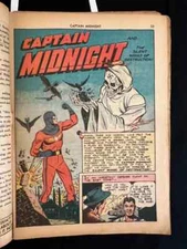 CAPTAIN MIDNIGHT 1943 #9 Nice World War II SPLASH pages Incomplete 40pg NO COVER