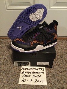 Air Jordan 4 Black White Rush Violet Racer Blue BQ9043-005 | SneakerNews.com