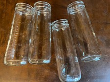 VINTAGE HYGEIA GLASS BABY BOTTLES BY BALL SET OF 4