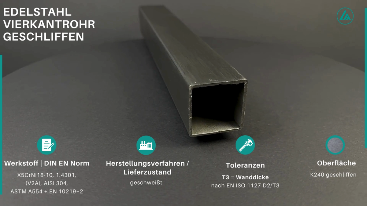Alu Rechteckrohr 35x20x2 Mm – AlMgSi0,5, Länge 200 Cm