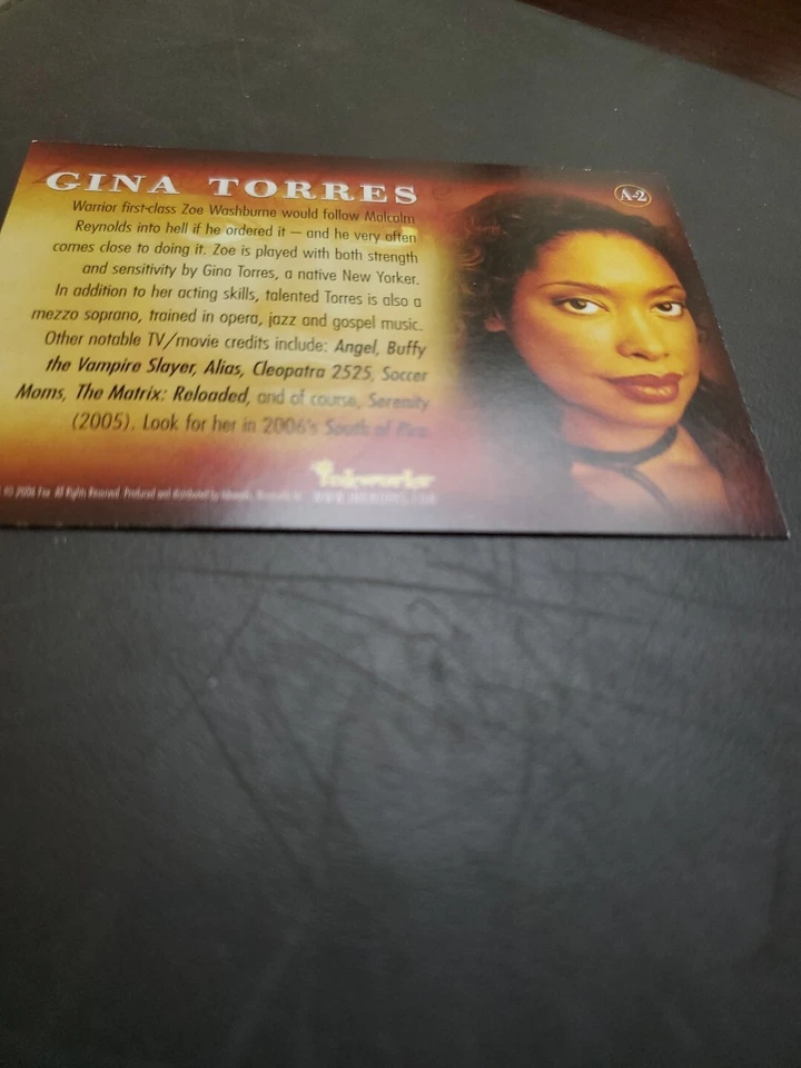 2006 Firefly: The Complete Collection Gina Torres as Zoe Washburne Auto A2 - Image 3 of 3