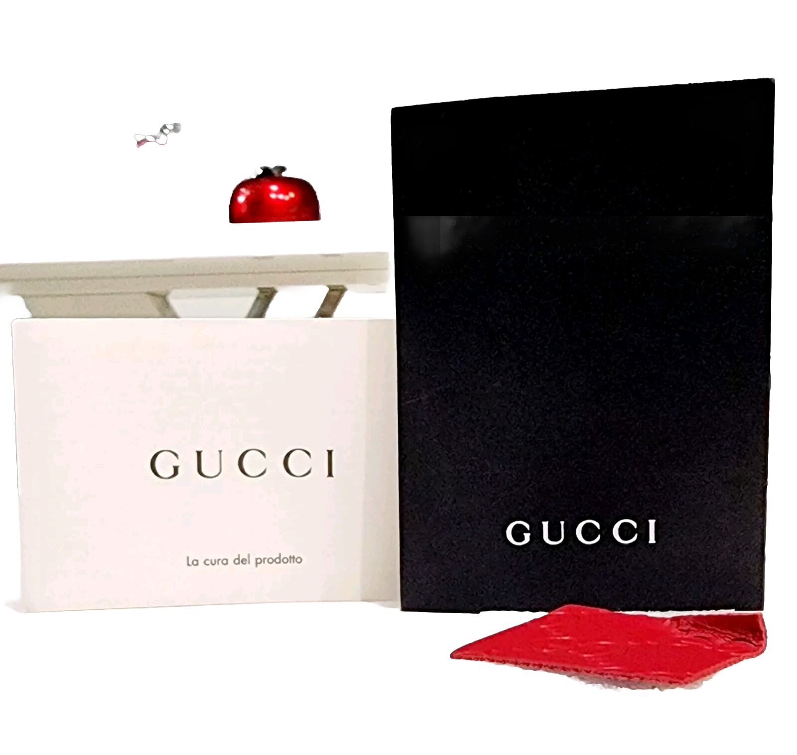 GUCCI Guccissima GG Padlock Backpack Red Leather image 2