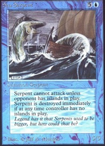 MTG magic cards 1x Sea Serpent Beta Light Play, English