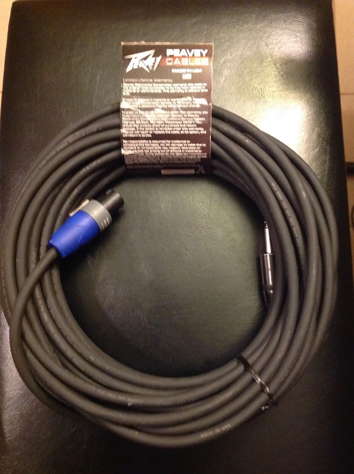 Peavey 50'14Ga Negro Mate Pvc Chaqueta Spkcbl Nl2Fc 1/4" Cable Altavoz 582780 Nuevo Foto 3 de 3
