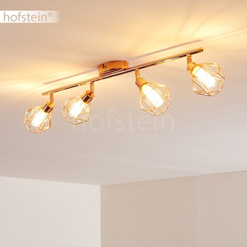 Lámpara de techo retro de color cobre para estar dormitorio - Imagen 4 de 10