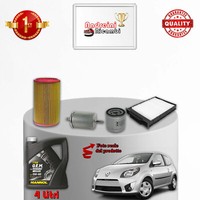 Set Service 4 Filter Und ÖL Renault Twingo II 1.2 43KW 58CV Von 2007->