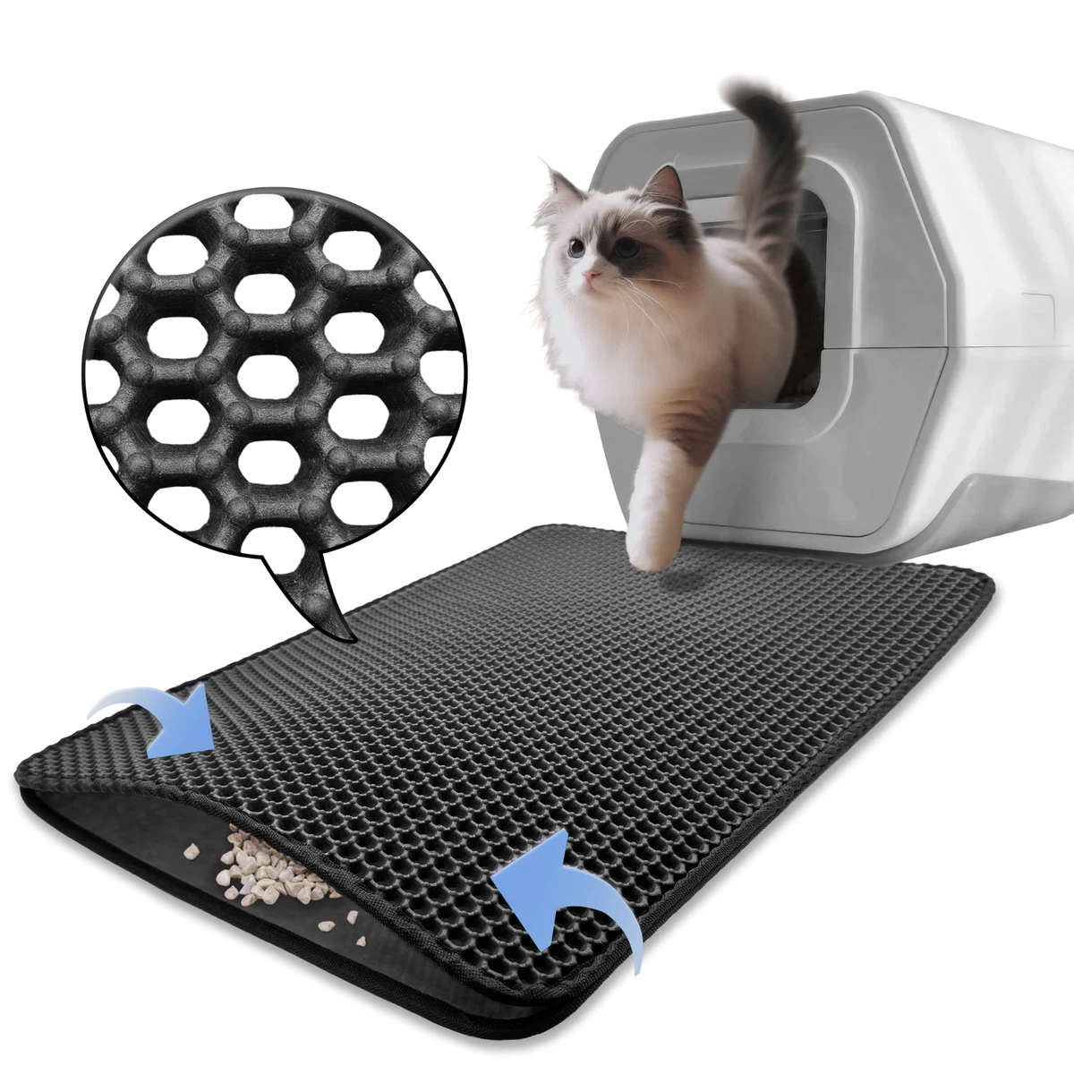 Silicone Cat Litter Trap Mat & Feeding Mat