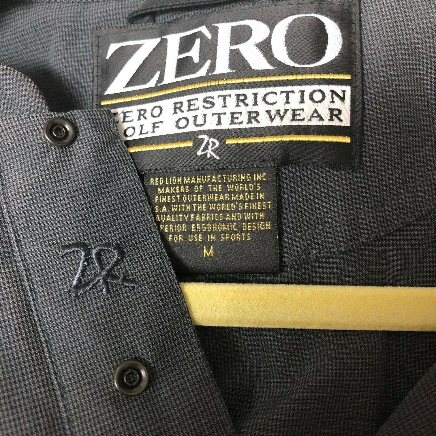 ZERO Restriction Golf Pullover Men M Gray USA Red… - image 5