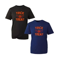 Trick or Treat T-Shirt, Funny Pumpkin Spider Happy Halloween Costume Vintage Top