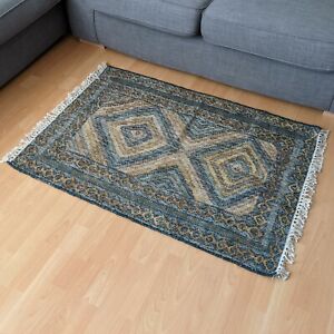 75 x 120cm Eco Friendly Jute /& Cotton Handmade Floor Rug Mat Ethnic Carpet