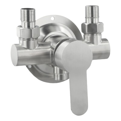 Edelstahl Duscharmatur mit Wandmontage Kalt und Warmwassermischer Metallhebel