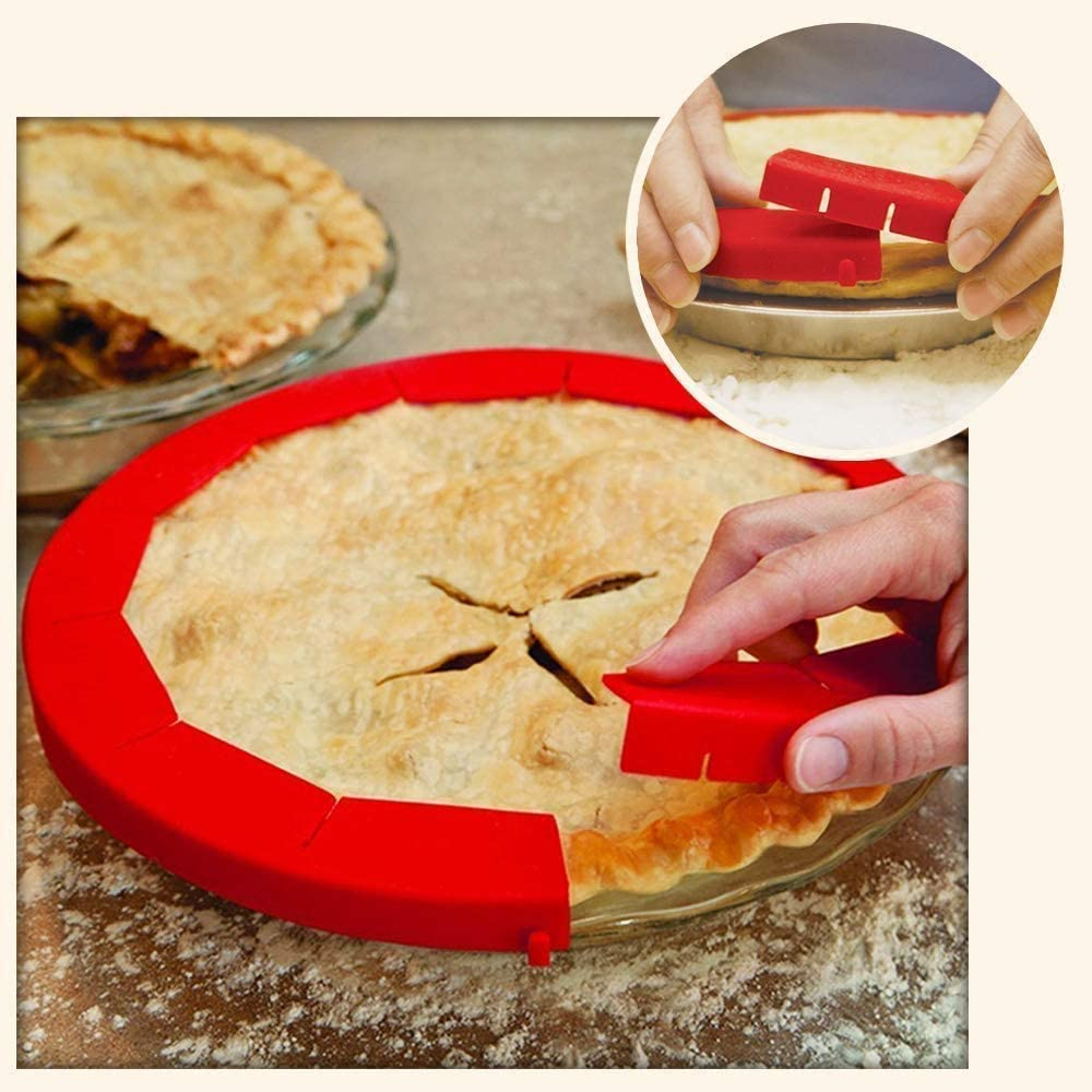 Adjustable Silicone Pie Crust Shield Pie BpaFree Protectors Adjustable