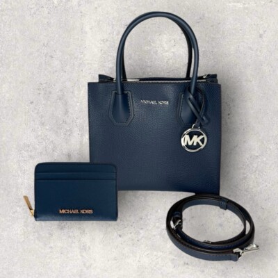 Michael Kors MK Tasche Umhängetasche Portmonee Geldbörse Jet Set Mercer Blau NEU