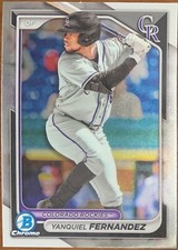 2024 Bowman Chrome Prospects #BCP-90 Yanquiel Fernandez Colorado Rockies ⚾️