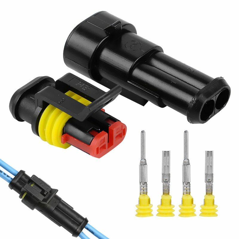 10 Kit 2 Pin Auto Impermeabile Connettore, Connettore Elettrico Spina Impermeabi - Foto 8
