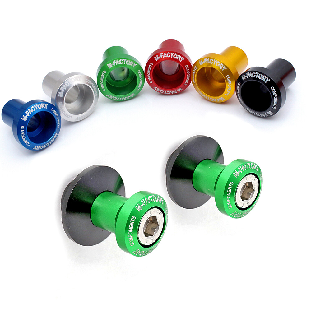 さよ22 Black M8 Swingarm Spools Sliders L-Sonic For Kawasaki Z H2 20 21
