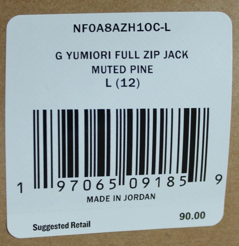 The North Face Girl's Yumiori Full-Zip Fleece Jacket LC7 Muted Pine Large (12) - Picture 6 of 9