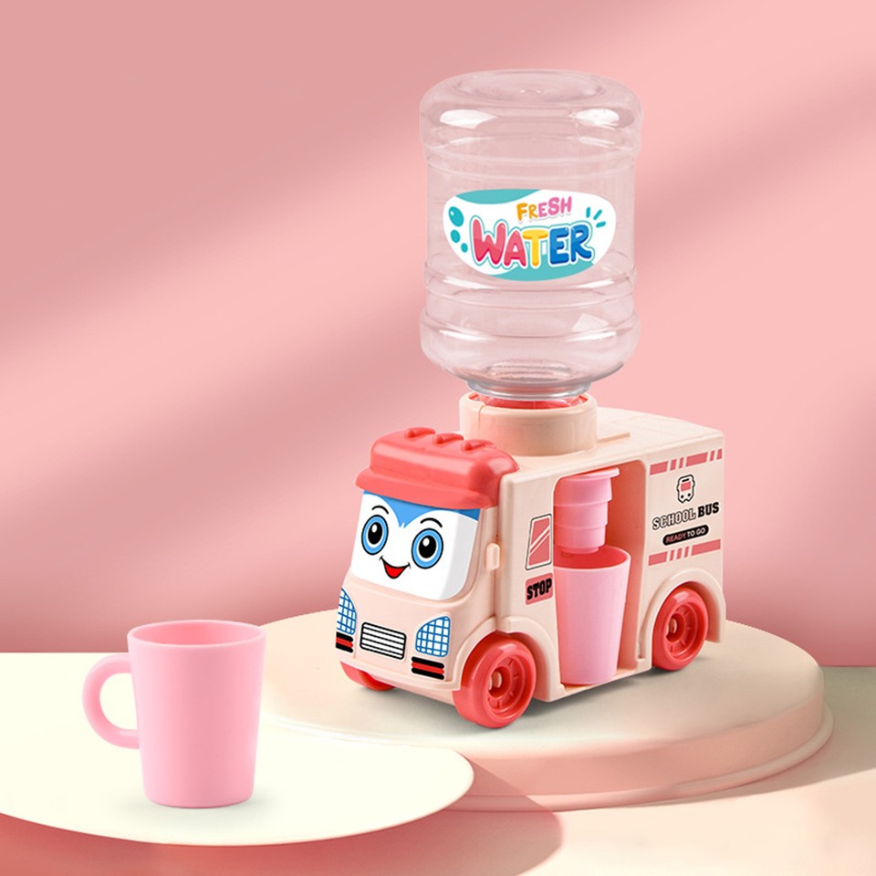 Mini Water Dispenser Bus Cup Holder Role Playing Children Small Water