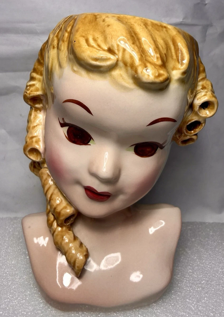 vintage girl head vase products for sale | eBay