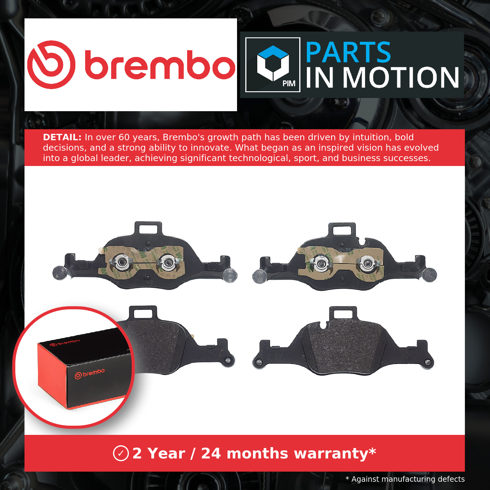 Brake Pads Set fits BMW 620F G32 2.0D Front 2020 on Brembo 34106883469 Quality