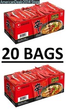 20 BAGS - Nongshim Shin Ramyun Spicy Beef Ramen Noodle Soup, 4.23 oz EACH