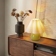 Green Small Bedside Mini Table Lamp for Bedroom