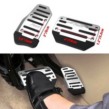 Non-slip Automatic Gas Brake Foot Pedal Pad Cover Car Accessories Silver 3pcs Non-slip Automatic Gas Brake Foot Pedal Pad Cover Car Accessories Silver 3pcs
