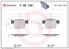 BREMBO Bremsbelagsatz Scheibenbremse PRIME P 50 133 f&uuml;r MERCEDES C253 W205 GLC