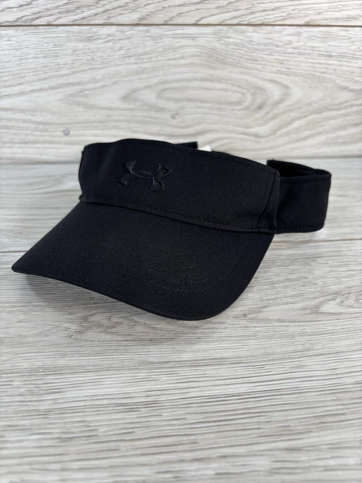 Sombrero visera Under Armour para mujer deportivo negro ajustable tenis golf ropa para el sol Foto 3 de 4