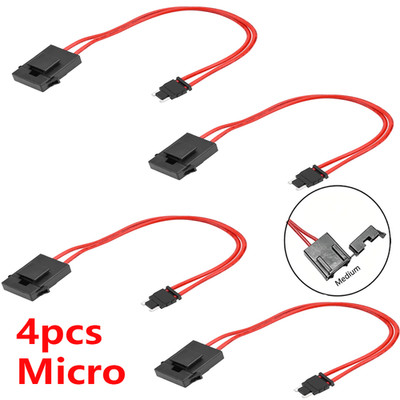 4pcs Micro Fuse Tap Car Modification ACC Fuse Box Power Socket Holder Extension