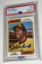 1974 Topps #456 Dave WINFIELD - PSA 5+ RC HOF Padres Auto DNA 10+ Yankees