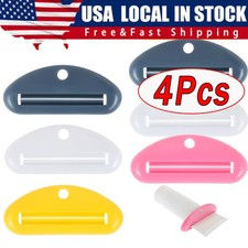 4-Piece Tube Squeezer Dispenser Set - Toothpaste Holder Roller, Bathroom Extract