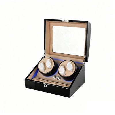 automatik Uhrenbeweger transparentes Sichtfenster Watch Winder Box leiser Lauf