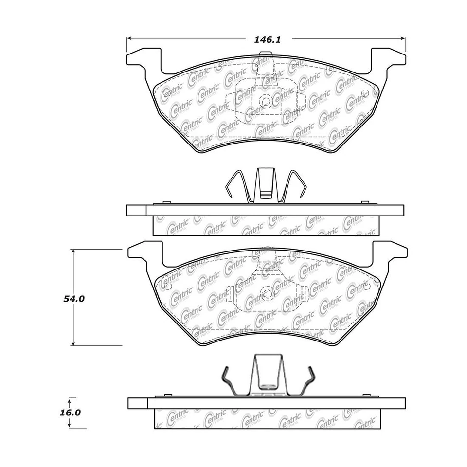 Комплект передних дисковых тормозных колодок дисковый тормоз ротор подходит для Volkswagen Gol 2009-2017 годов выпуска - Изображение 3 из 4