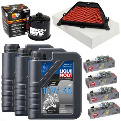 Öl Set Wartung 3L Luftfilter Ölfilter Zündkerzen für Honda CBR 600 RR PC37 05-06