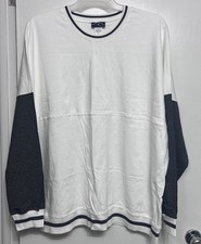Spirit Jersey Sweatshirt Oversized Size XL White With Gray Sleeves New NWOT
