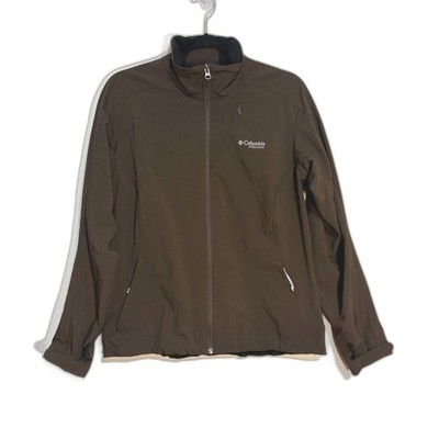 Columbia Women's Titanium Interchange Jacket Brown Large Gorpcore Trekking