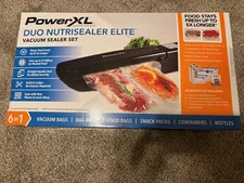 PowerXL Duo NutriSealer Elite 6-in-1 Vacuum Sealer Machine Set Black NIB Sealed