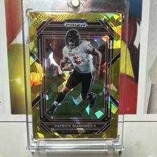 Panini 2023 Prizm Draft Picks Gold Cracked Ice Patrick Mahomes II Texas Tech