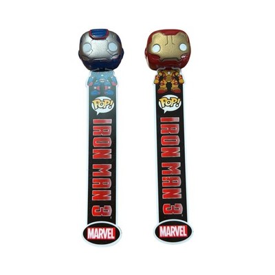 Funko Pop 3D Bookmark Marvel Iron Man 3 Mark 42 Suit & Iron Patriot - Set of 2