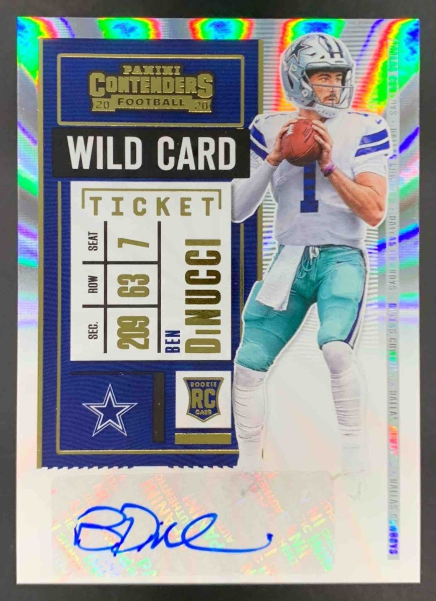 Ben DiNucci Panini Contenders #217 Autograph-Wild Card