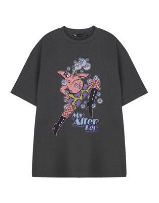 SpongeBob SquarePants Grau My Alter Ego Kurzärmeliges T-Shirt Unisex Erwachsene